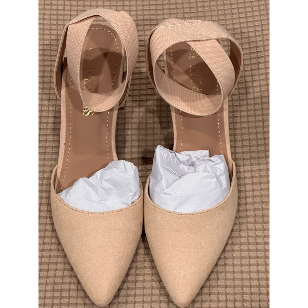Dream Pairs Nude Nicholes Suede Pumps‎ 9
